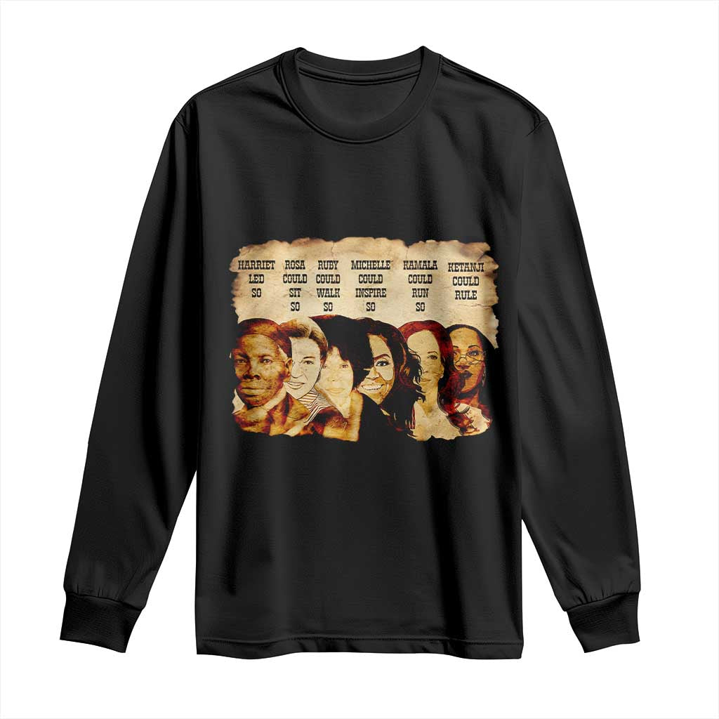Black History Month Long Sleeve Shirt African American Women Pride - Wonder Print Shop