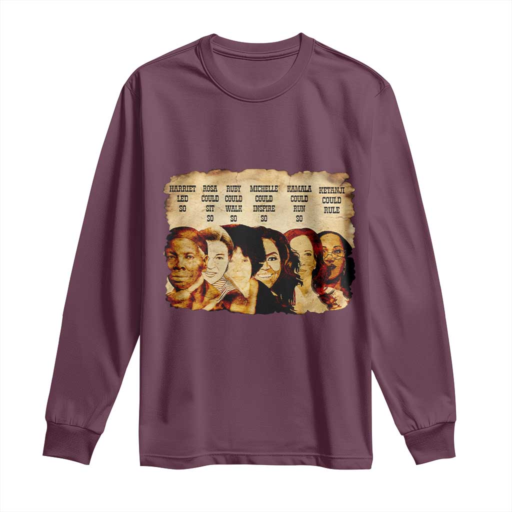 Black History Month Long Sleeve Shirt African American Women Pride - Wonder Print Shop
