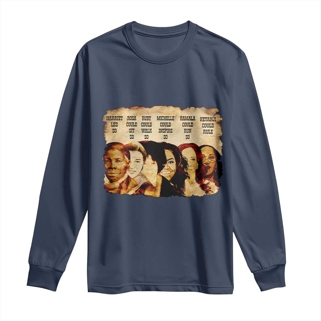 Black History Month Long Sleeve Shirt African American Women Pride - Wonder Print Shop