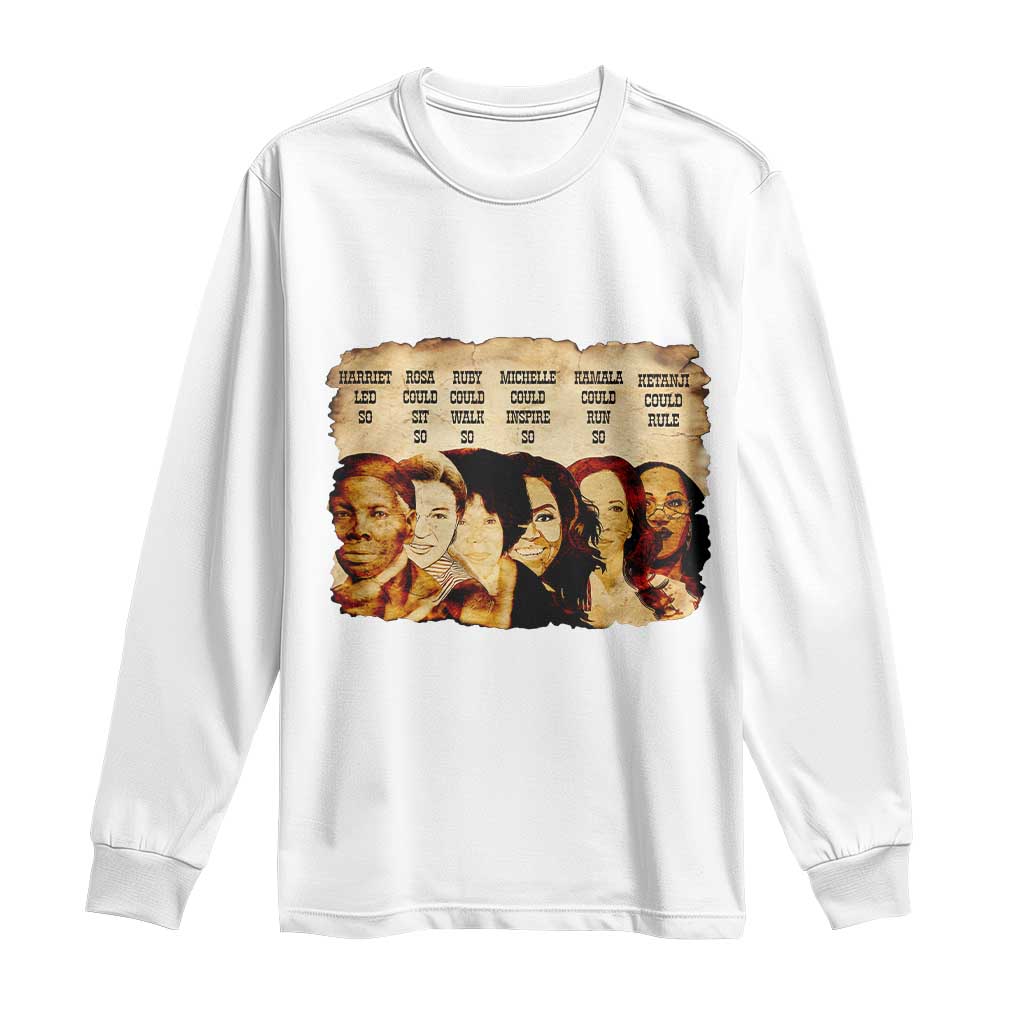 Black History Month Long Sleeve Shirt African American Women Pride - Wonder Print Shop