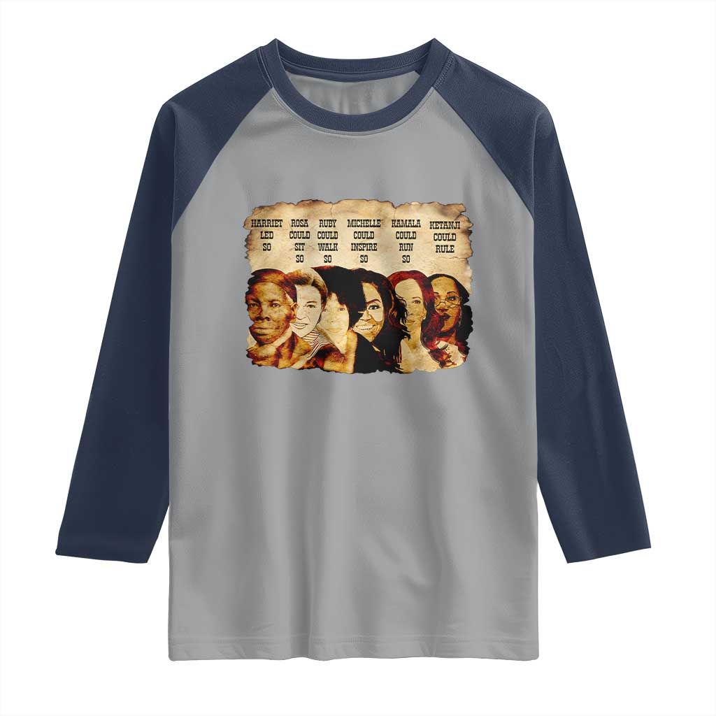 Black History Month Raglan Shirt African American Women Pride - Wonder Print Shop