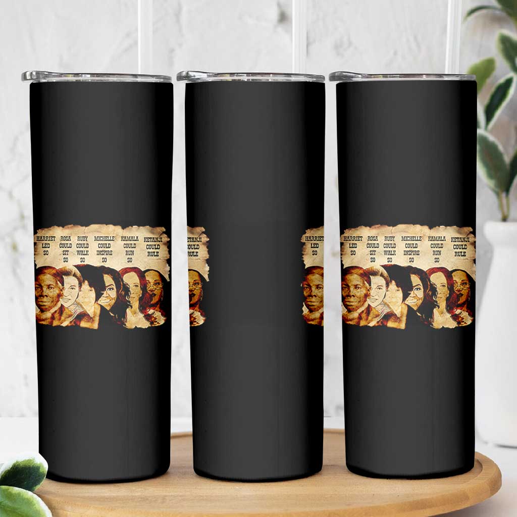 Black History Month Skinny Tumbler African American Women Pride - Wonder Print Shop