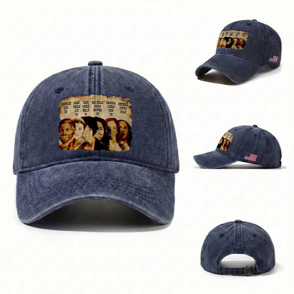 Black History Month Washed Cotton Baseball Cap African American Women Pride
