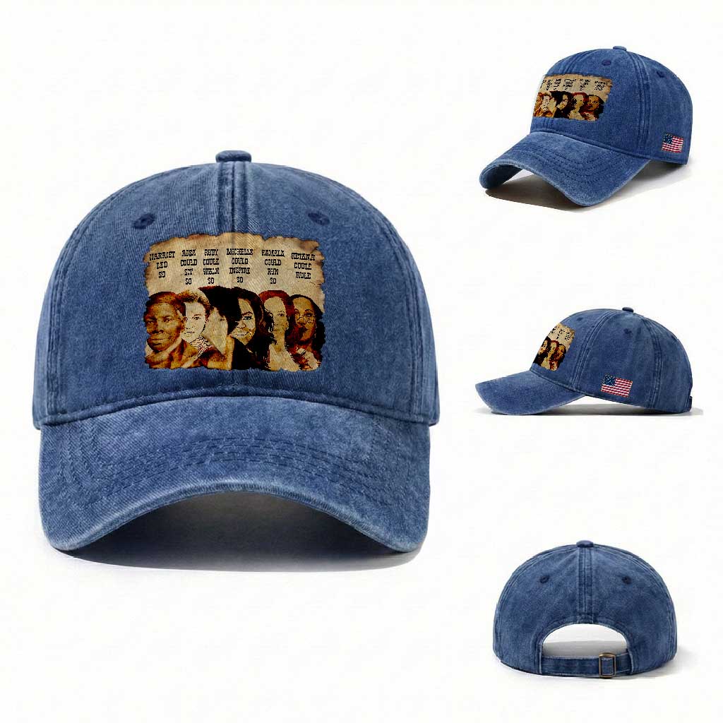 Black History Month Washed Cotton Baseball Cap African American Women Pride