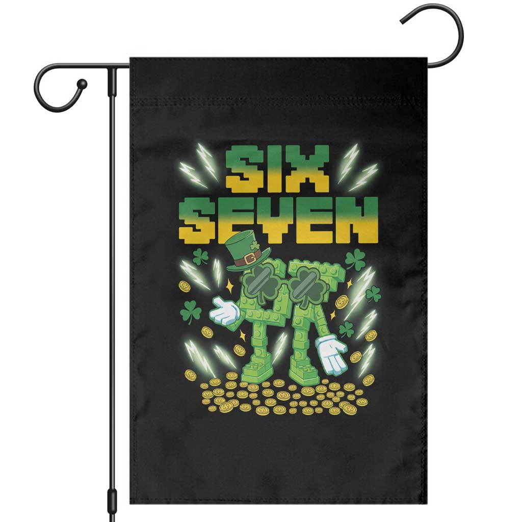 67 Italian Brainrot St Patricks Day Garden Flag Funny Six Seven Leprechaun Playing Baseball Meme