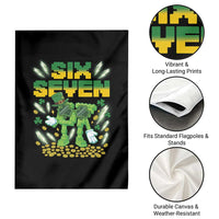 67 Italian Brainrot St Patricks Day Garden Flag Funny Six Seven Leprechaun Playing Baseball Meme