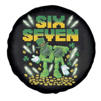 67 Italian Brainrot St Patricks Day Spare Tire Cover Funny Six Seven Leprechaun Playing Baseball Meme