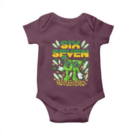 67 Italian Brainrot St Patricks Day Baby Onesie Funny Six Seven Leprechaun Playing Baseball Meme