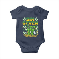 67 Italian Brainrot St Patricks Day Baby Onesie Funny Six Seven Leprechaun Playing Baseball Meme