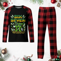 67 Italian Brainrot St Patricks Day Plaid Pajama Set Funny Six Seven Leprechaun Playing Baseball Meme
