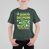 67 Italian Brainrot St Patricks Day T Shirt For Kid Funny Six Seven Leprechaun Playing Baseball Meme
