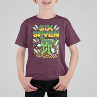 67 Italian Brainrot St Patricks Day T Shirt For Kid Funny Six Seven Leprechaun Playing Baseball Meme