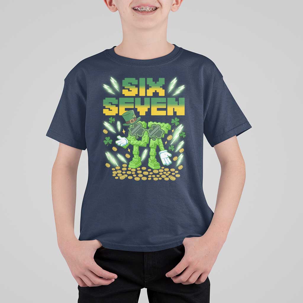 67 Italian Brainrot St Patricks Day T Shirt For Kid Funny Six Seven Leprechaun Playing Baseball Meme