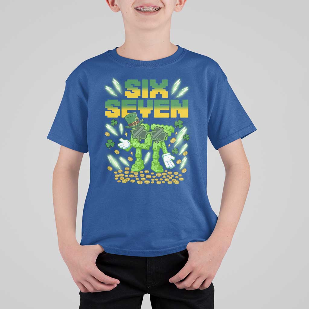 67 Italian Brainrot St Patricks Day T Shirt For Kid Funny Six Seven Leprechaun Playing Baseball Meme