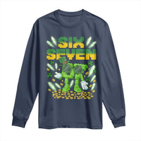 67 Italian Brainrot St Patricks Day Long Sleeve Shirt Funny Six Seven Leprechaun Playing Baseball Meme