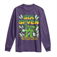 67 Italian Brainrot St Patricks Day Long Sleeve Shirt Funny Six Seven Leprechaun Playing Baseball Meme