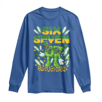 67 Italian Brainrot St Patricks Day Long Sleeve Shirt Funny Six Seven Leprechaun Playing Baseball Meme