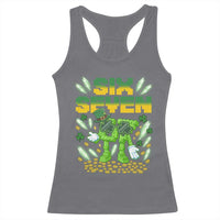67 Italian Brainrot St Patricks Day Racerback Tank Top Funny Six Seven Leprechaun Playing Baseball Meme