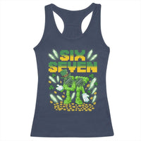 67 Italian Brainrot St Patricks Day Racerback Tank Top Funny Six Seven Leprechaun Playing Baseball Meme