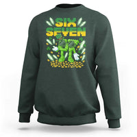 67 Italian Brainrot St Patricks Day Sweatshirt Funny Six Seven Leprechaun Playing Baseball Meme