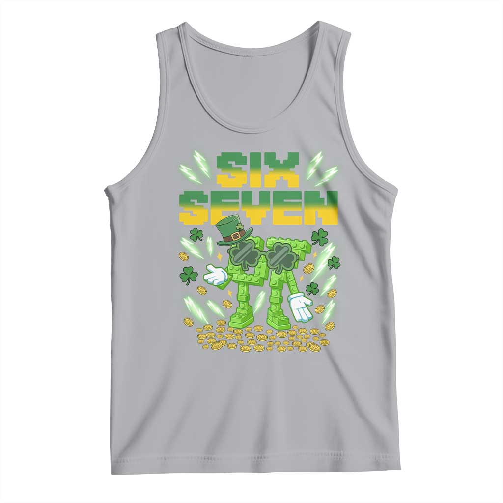 67 Italian Brainrot St Patricks Day Tank Top Funny Six Seven Leprechaun Playing Baseball Meme