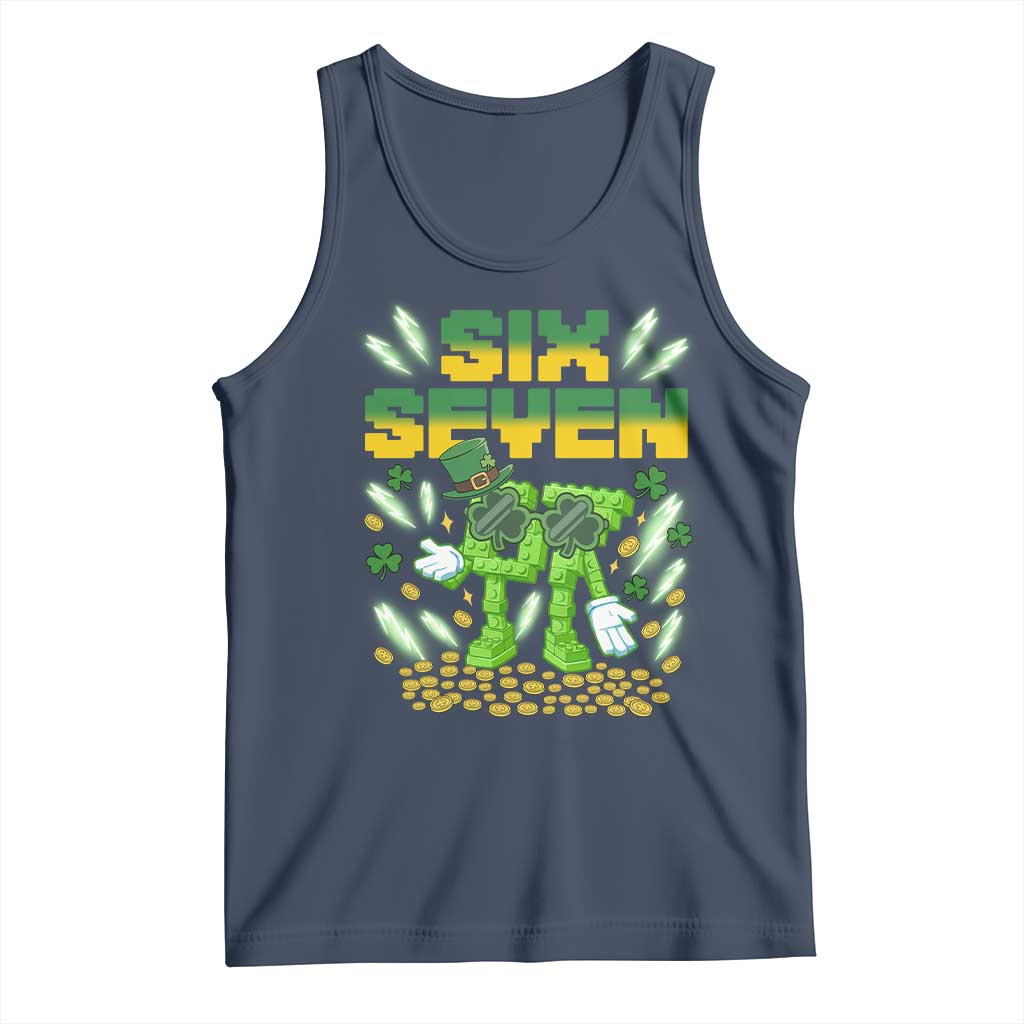 67 Italian Brainrot St Patricks Day Tank Top Funny Six Seven Leprechaun Playing Baseball Meme