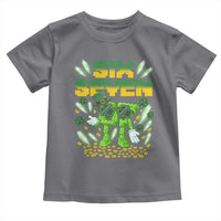 67 Italian Brainrot St Patricks Day Toddler T Shirt Funny Six Seven Leprechaun Playing Baseball Meme