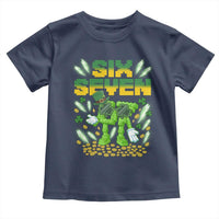67 Italian Brainrot St Patricks Day Toddler T Shirt Funny Six Seven Leprechaun Playing Baseball Meme