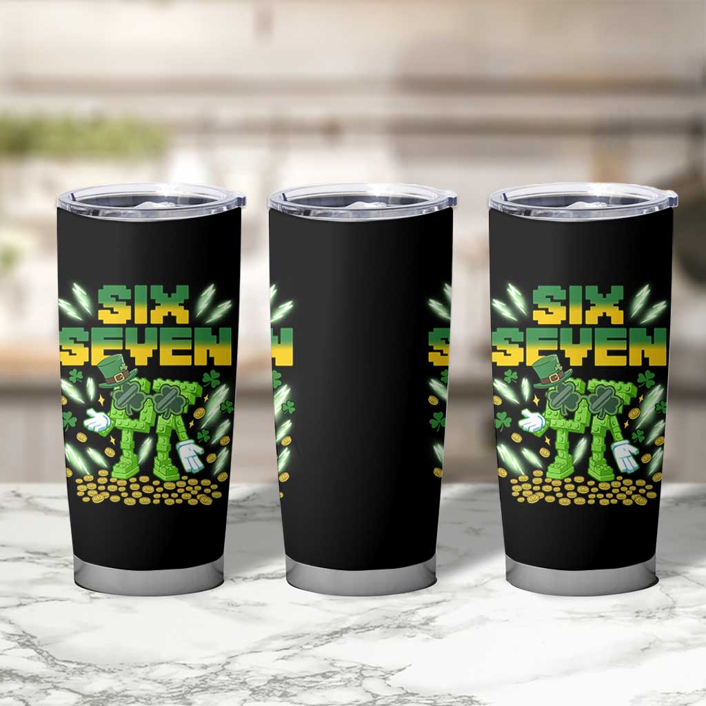 67 Italian Brainrot St Patricks Day Tumbler Cup Funny Six Seven Leprechaun Playing Baseball Meme