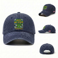 67 Italian Brainrot St Patricks Day Washed Cotton Baseball Cap Funny Six Seven Leprechaun Playing Baseball Meme
