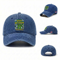 67 Italian Brainrot St Patricks Day Washed Cotton Baseball Cap Funny Six Seven Leprechaun Playing Baseball Meme