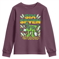 67 Italian Brainrot St Patricks Day Youth Sweatshirt Funny Six Seven Leprechaun Playing Baseball Meme