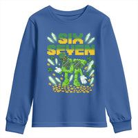 67 Italian Brainrot St Patricks Day Youth Sweatshirt Funny Six Seven Leprechaun Playing Baseball Meme