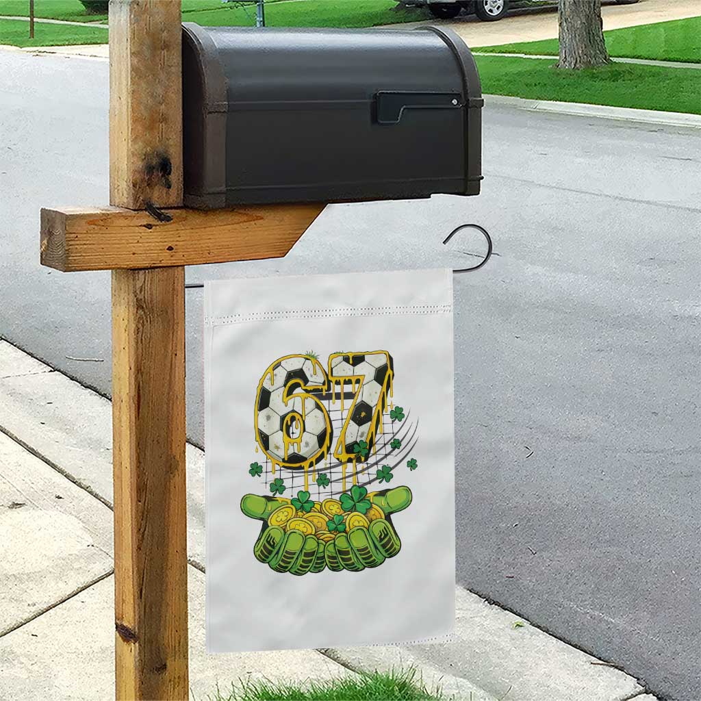 67 Soccer St Patricks Day Garden Flag Funny Six Seven Gen Alpha Meme Drip