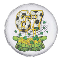67 Soccer St Patricks Day Spare Tire Cover Funny Six Seven Gen Alpha Meme Drip