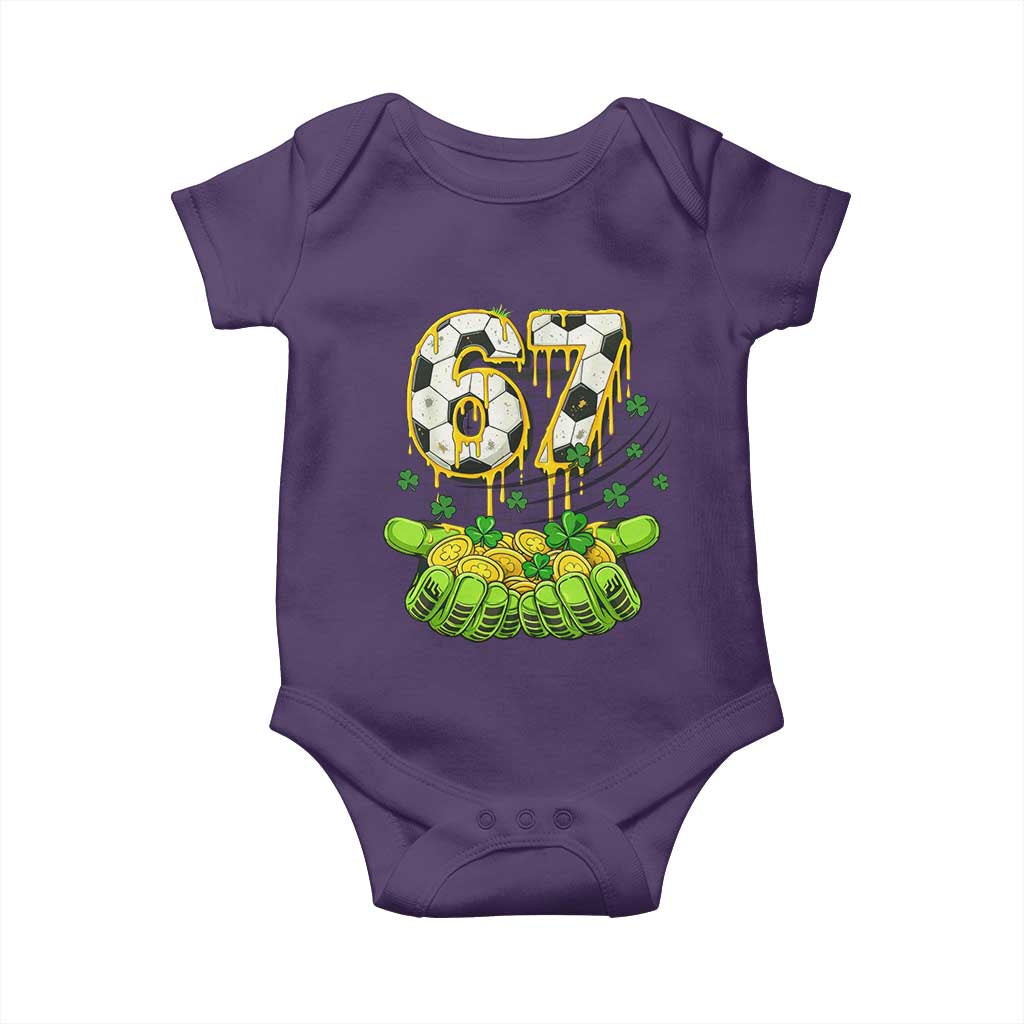 67 Soccer St Patricks Day Baby Onesie Funny Six Seven Gen Alpha Meme Drip