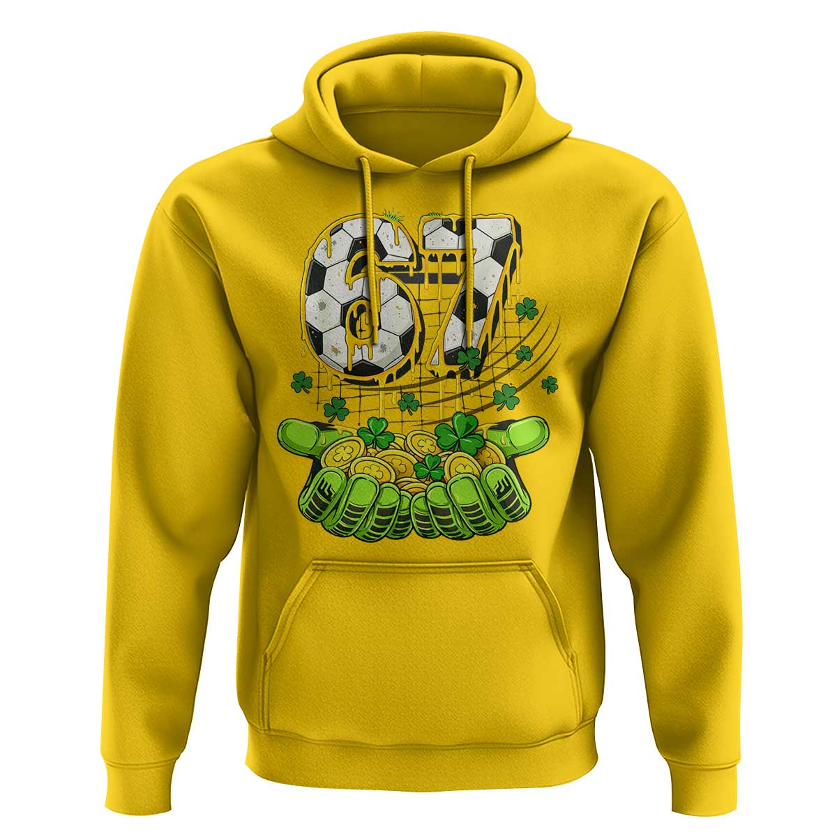 67 Soccer St Patricks Day Hoodie Funny Six Seven Gen Alpha Meme Drip