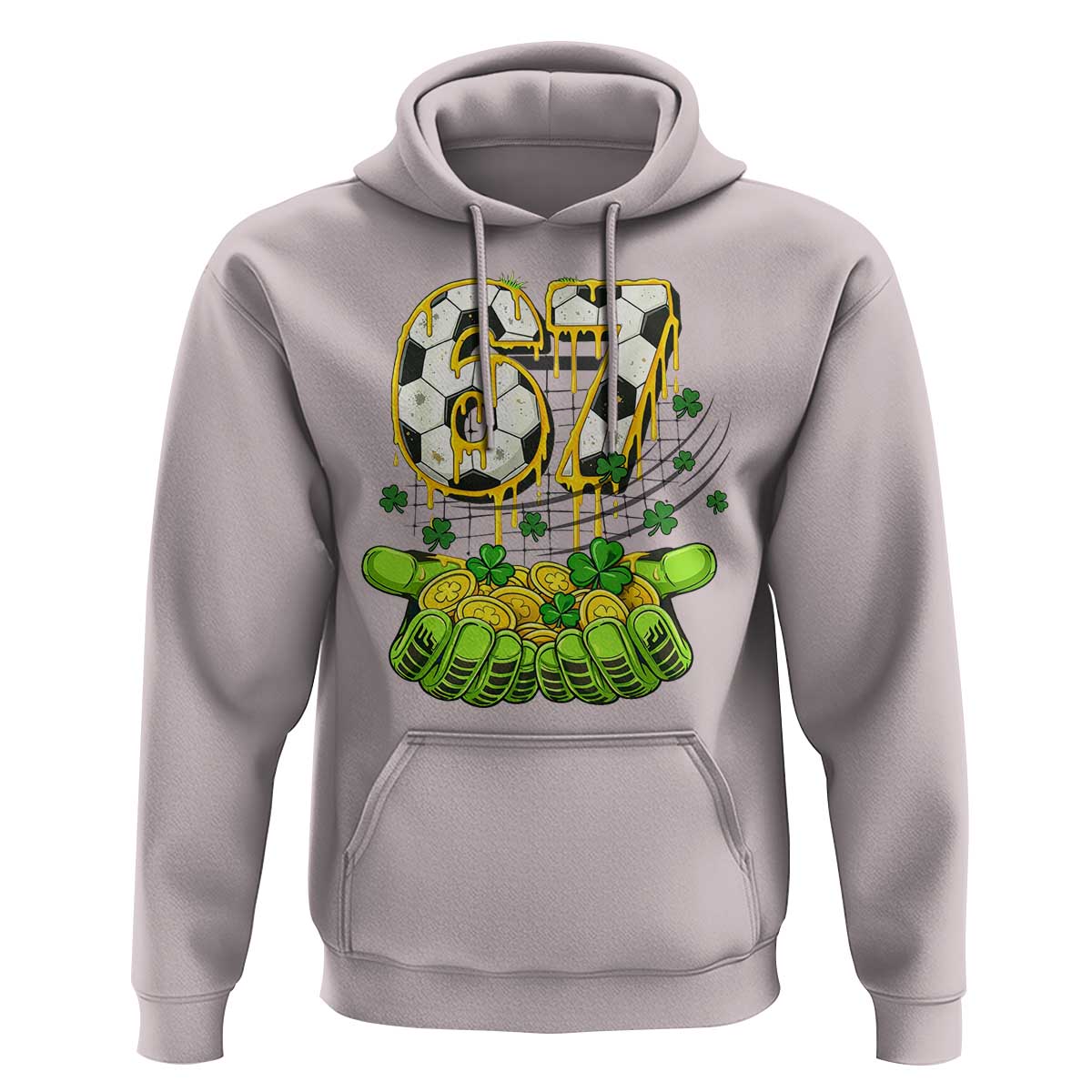 67 Soccer St Patricks Day Hoodie Funny Six Seven Gen Alpha Meme Drip