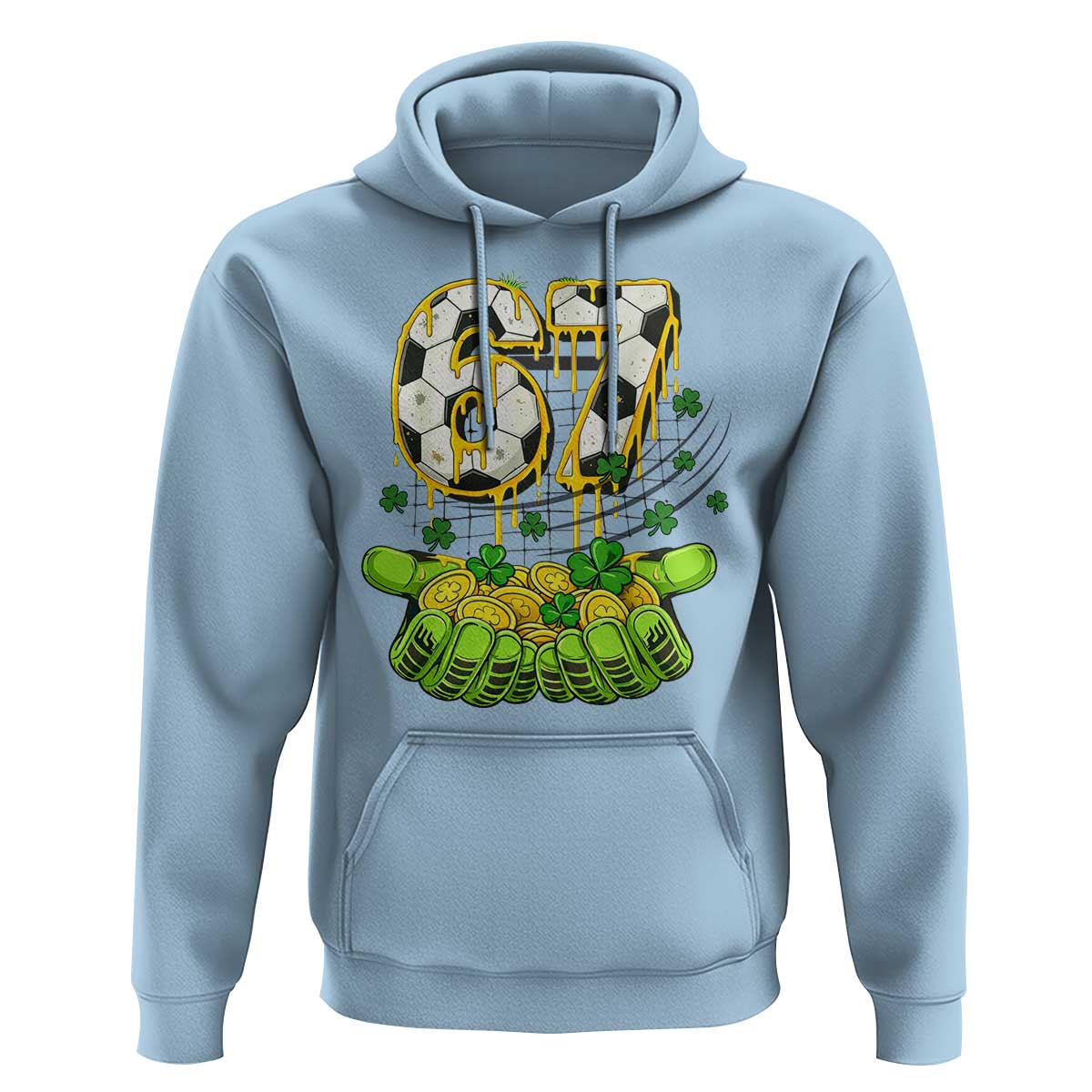 67 Soccer St Patricks Day Hoodie Funny Six Seven Gen Alpha Meme Drip