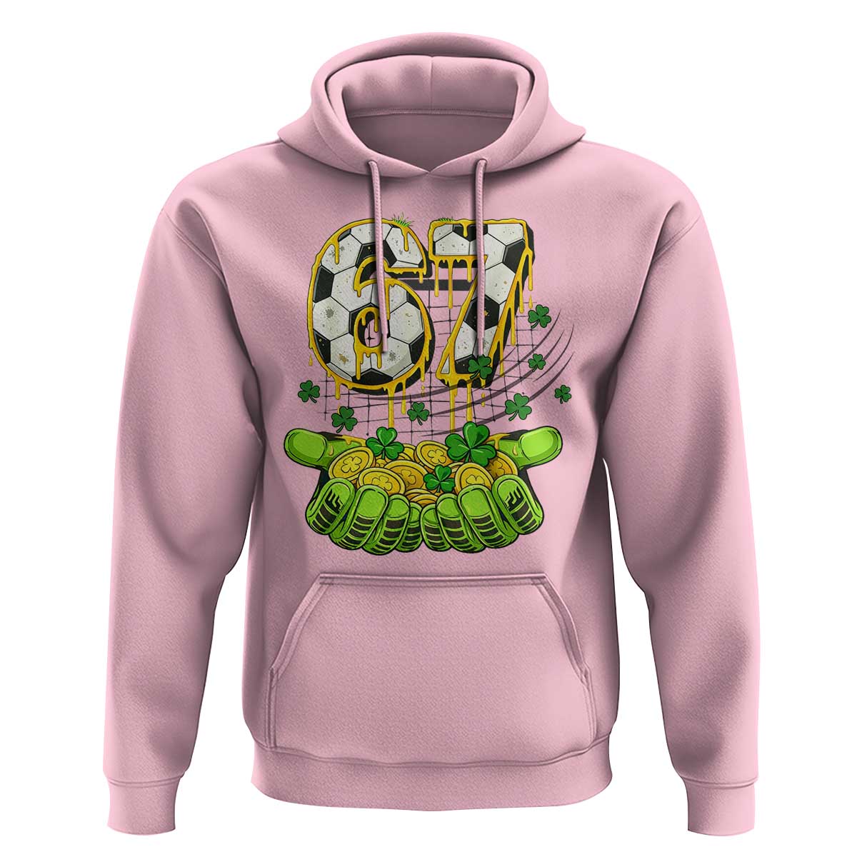 67 Soccer St Patricks Day Hoodie Funny Six Seven Gen Alpha Meme Drip