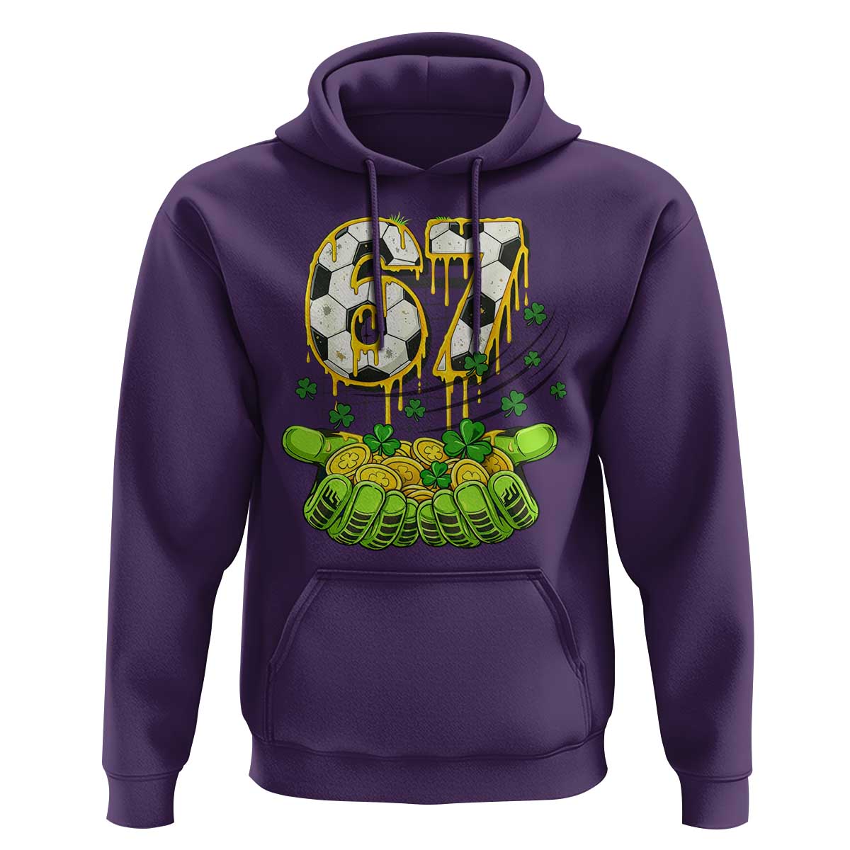 67 Soccer St Patricks Day Hoodie Funny Six Seven Gen Alpha Meme Drip