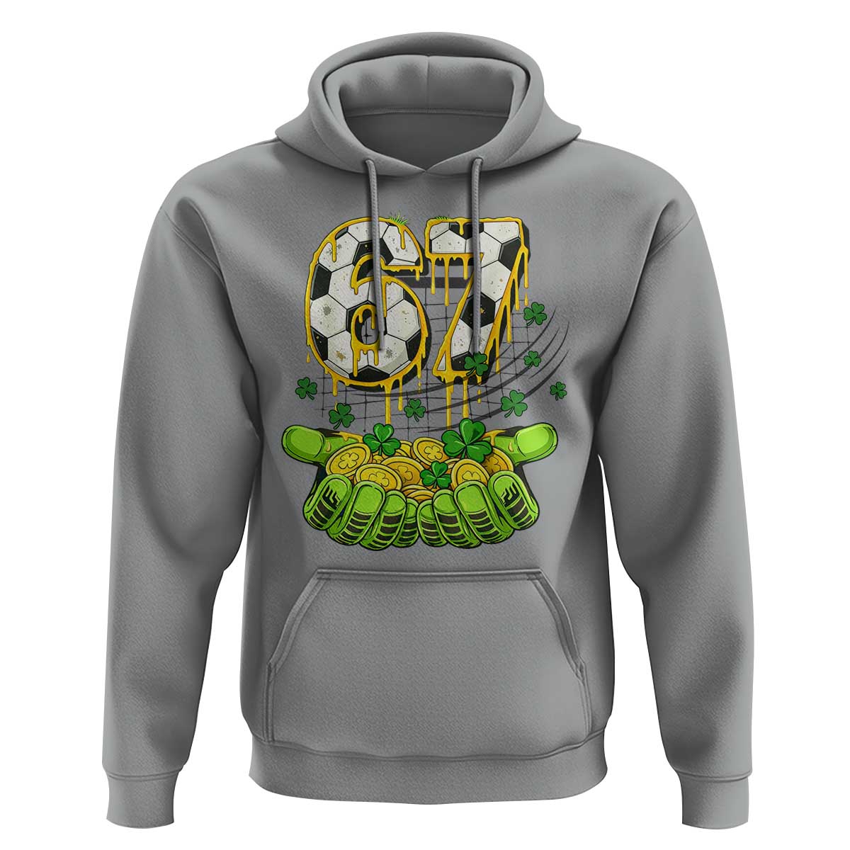67 Soccer St Patricks Day Hoodie Funny Six Seven Gen Alpha Meme Drip