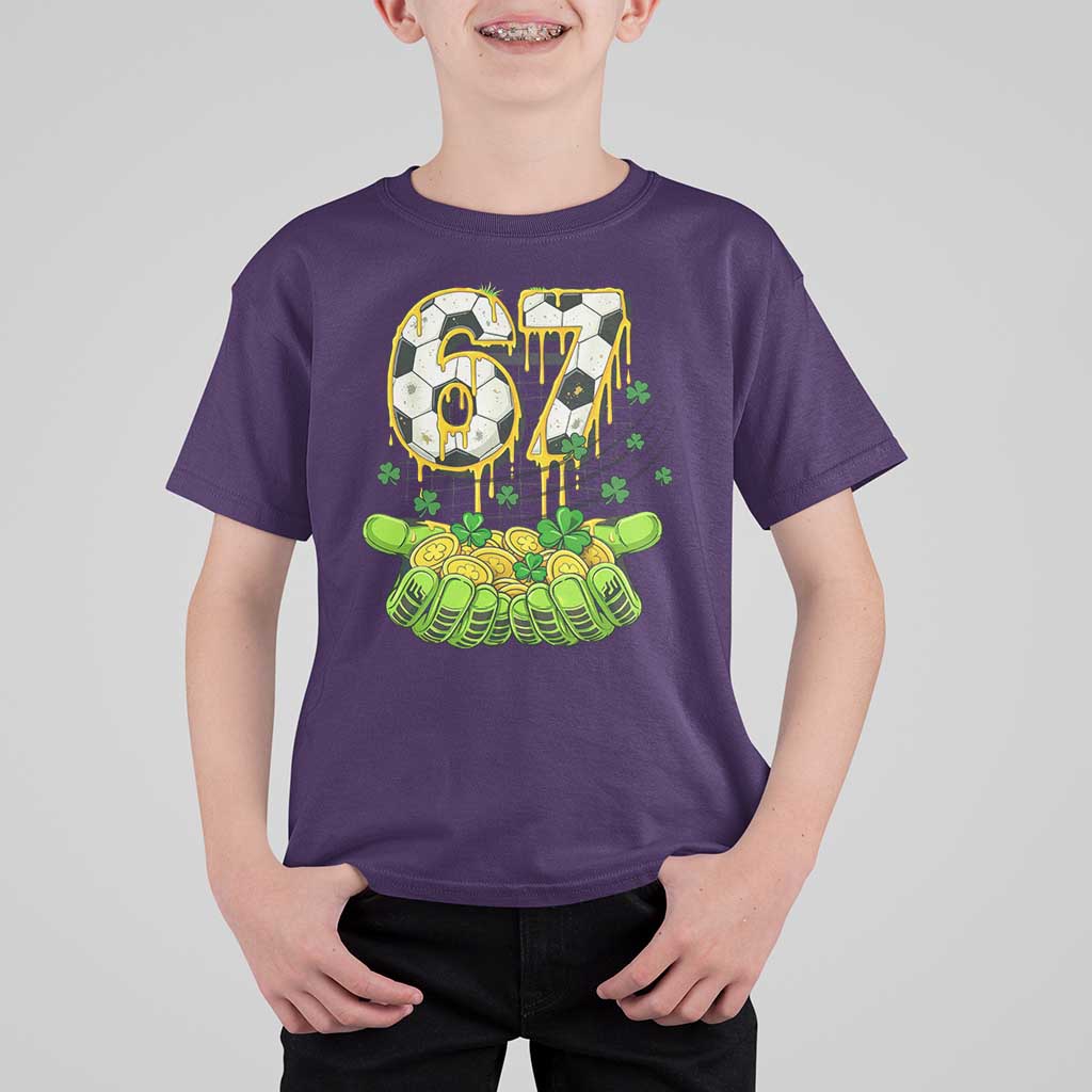 67 Soccer St Patricks Day T Shirt For Kid Funny Six Seven Gen Alpha Meme Drip