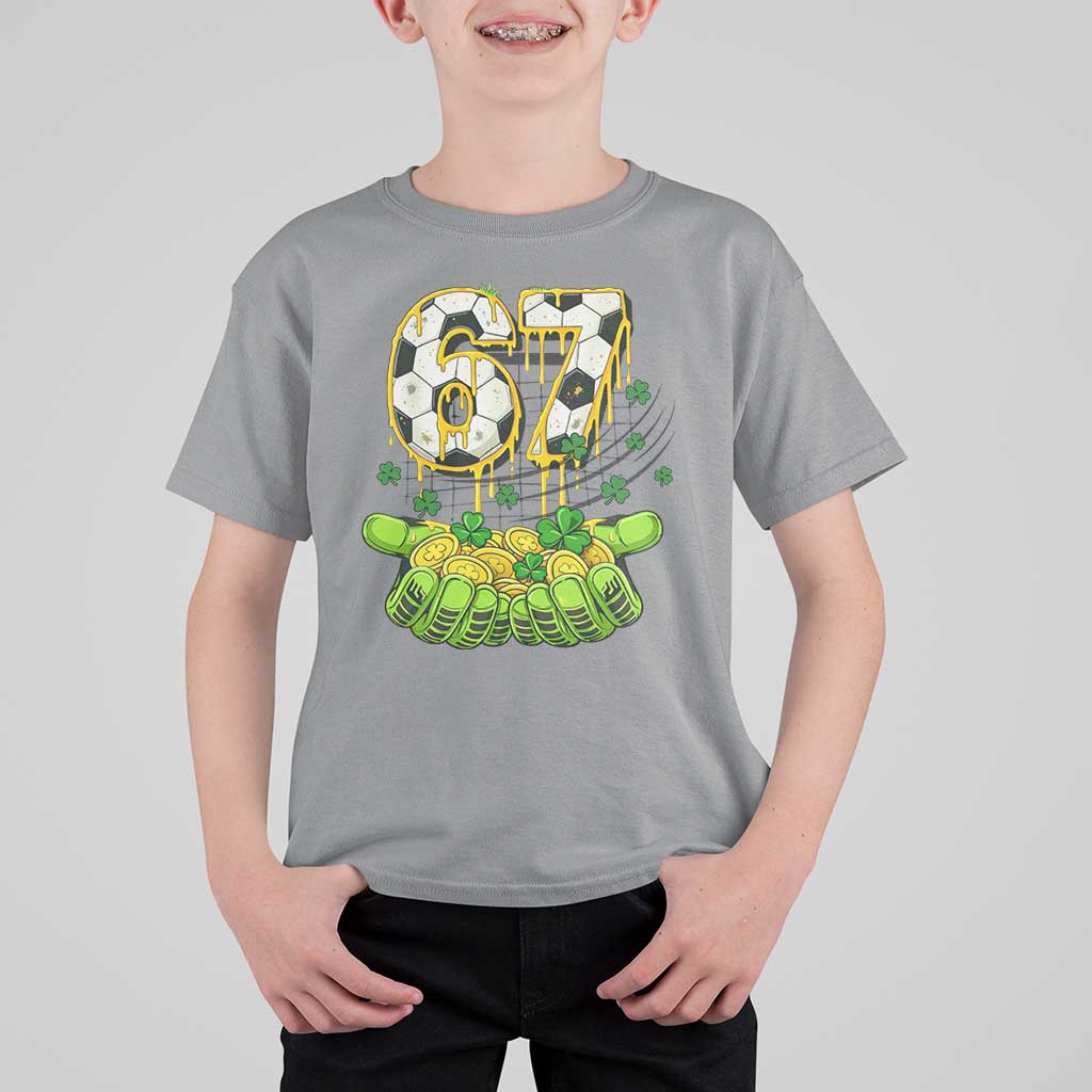 67 Soccer St Patricks Day T Shirt For Kid Funny Six Seven Gen Alpha Meme Drip
