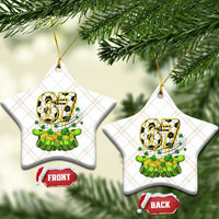 67 Soccer St Patricks Day Ceramic Ornament Funny Six Seven Gen Alpha Meme Drip