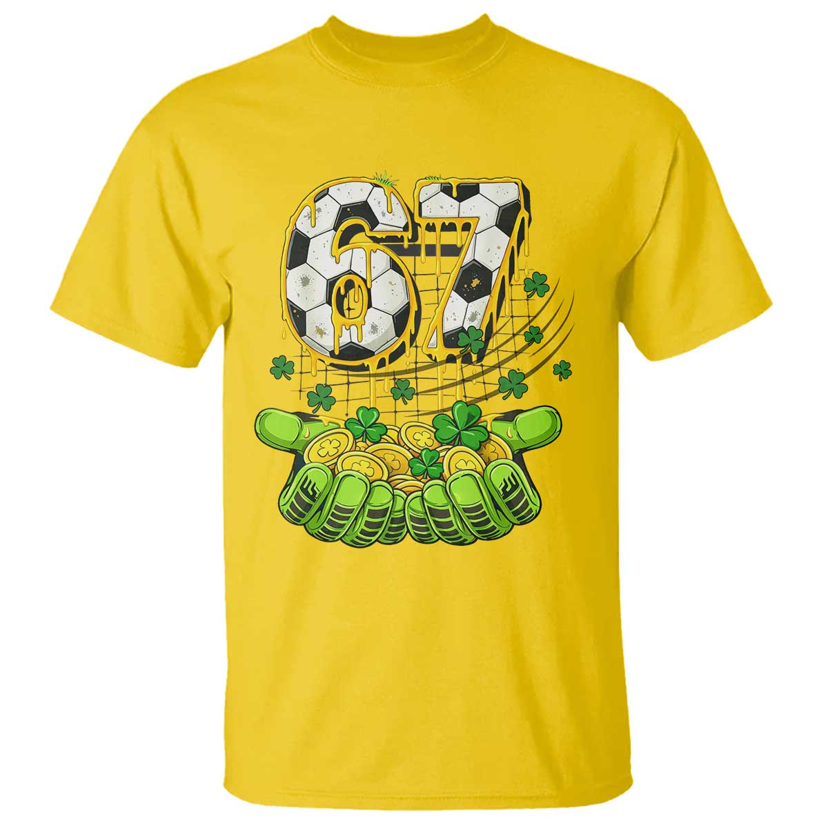 67 Soccer St Patricks Day T Shirt Funny Six Seven Gen Alpha Meme Drip