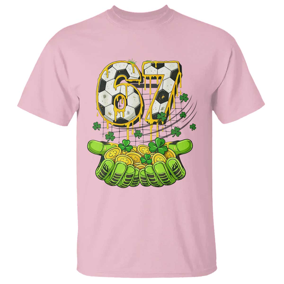 67 Soccer St Patricks Day T Shirt Funny Six Seven Gen Alpha Meme Drip