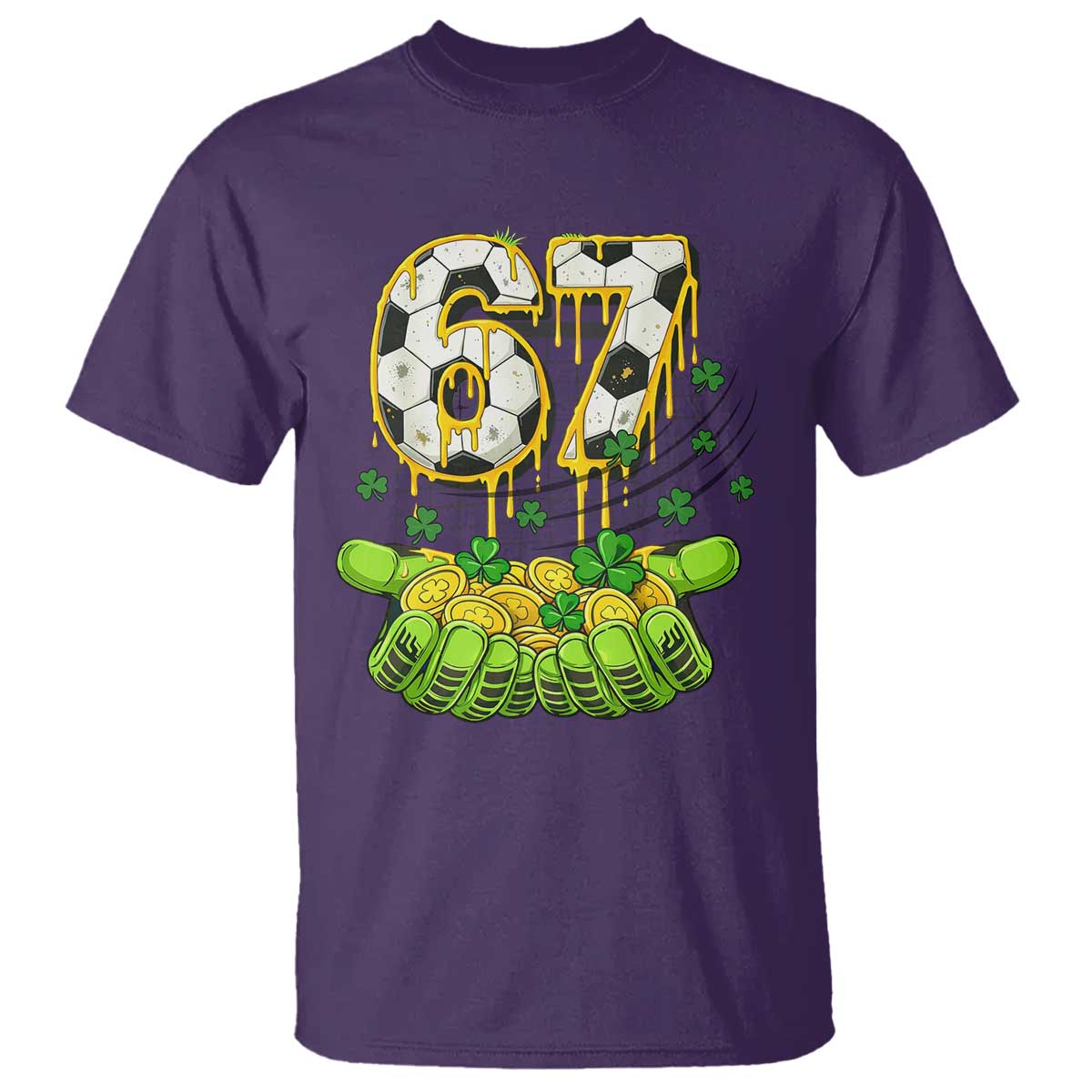 67 Soccer St Patricks Day T Shirt Funny Six Seven Gen Alpha Meme Drip