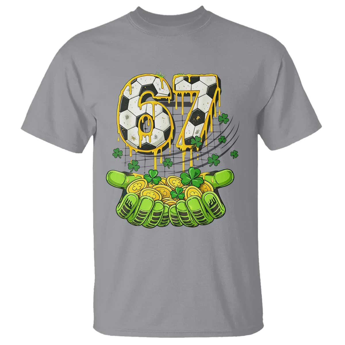 67 Soccer St Patricks Day T Shirt Funny Six Seven Gen Alpha Meme Drip