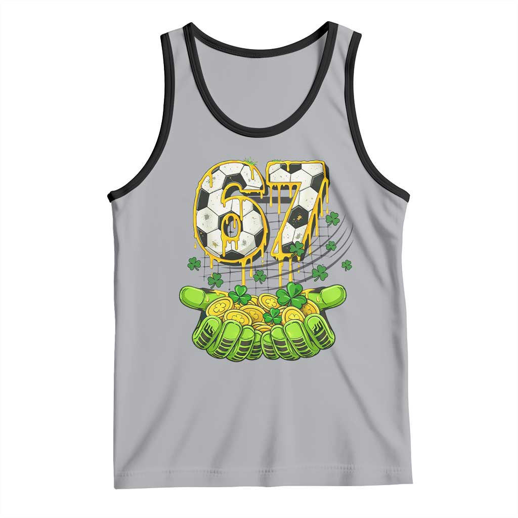 67 Soccer St Patricks Day Tank Top Funny Six Seven Gen Alpha Meme Drip